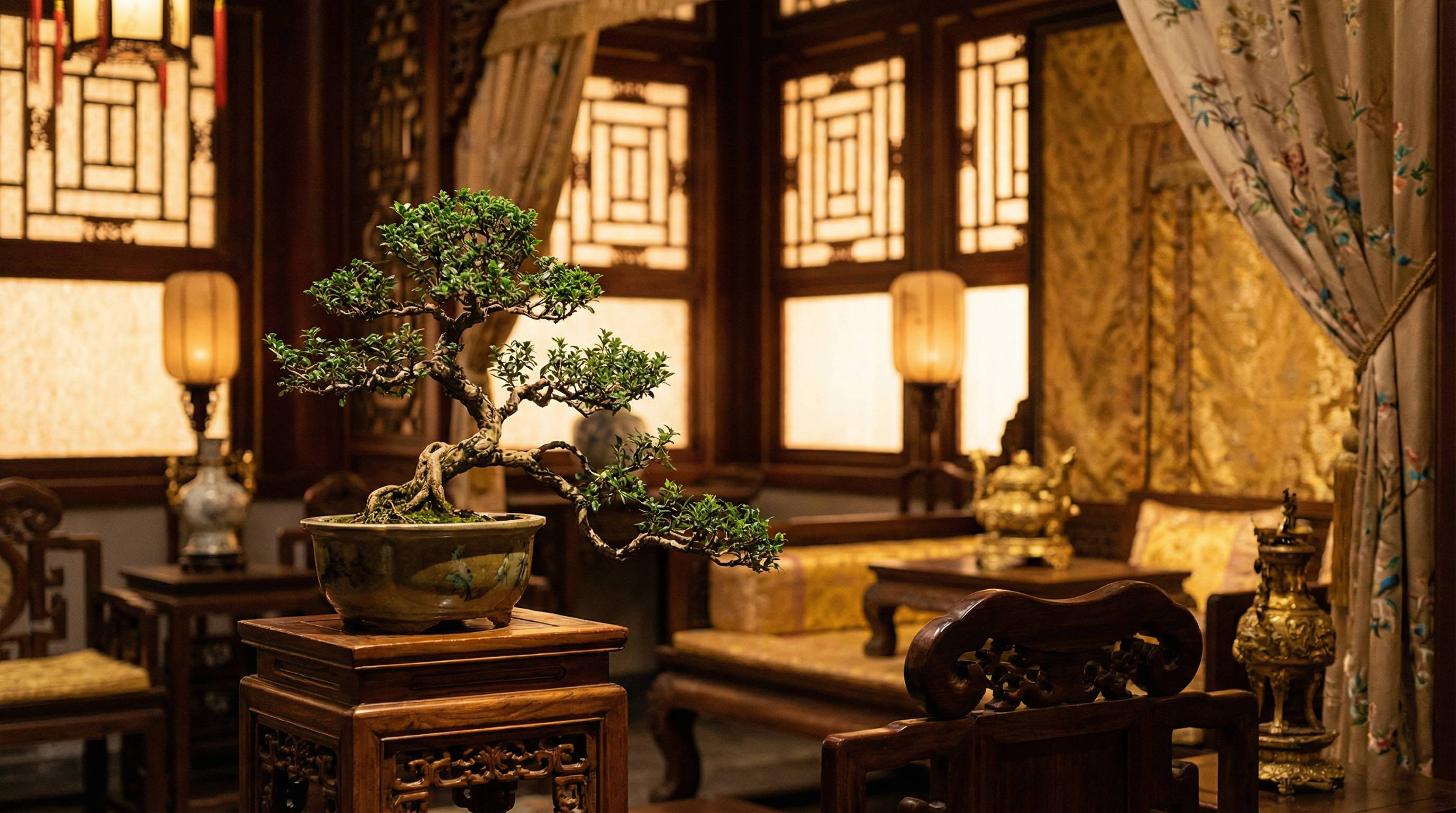 精神小妹植物视频 - 古典盆景艺术视频