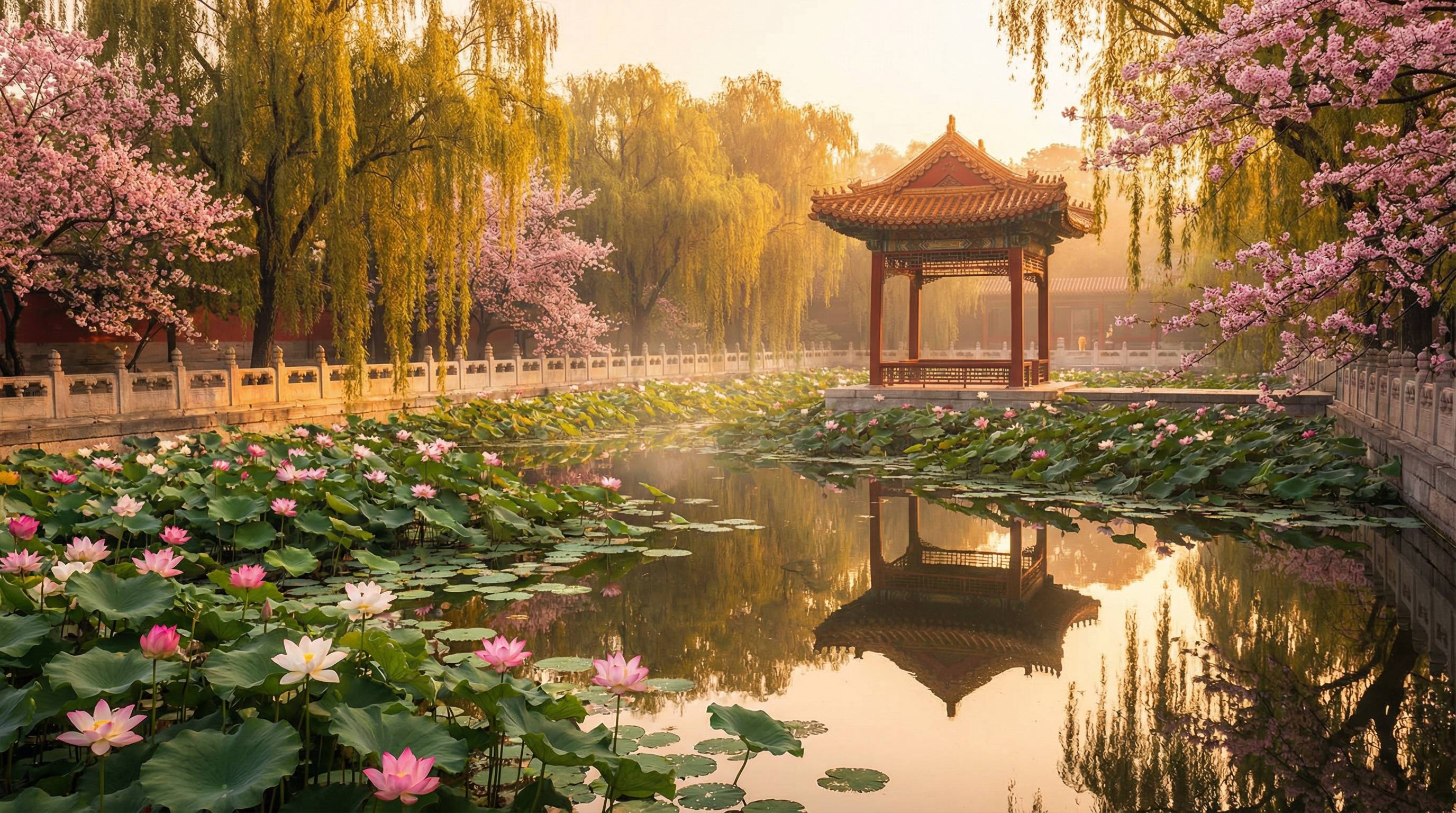 精神小妹植物视频 - 荷塘月色植物视频