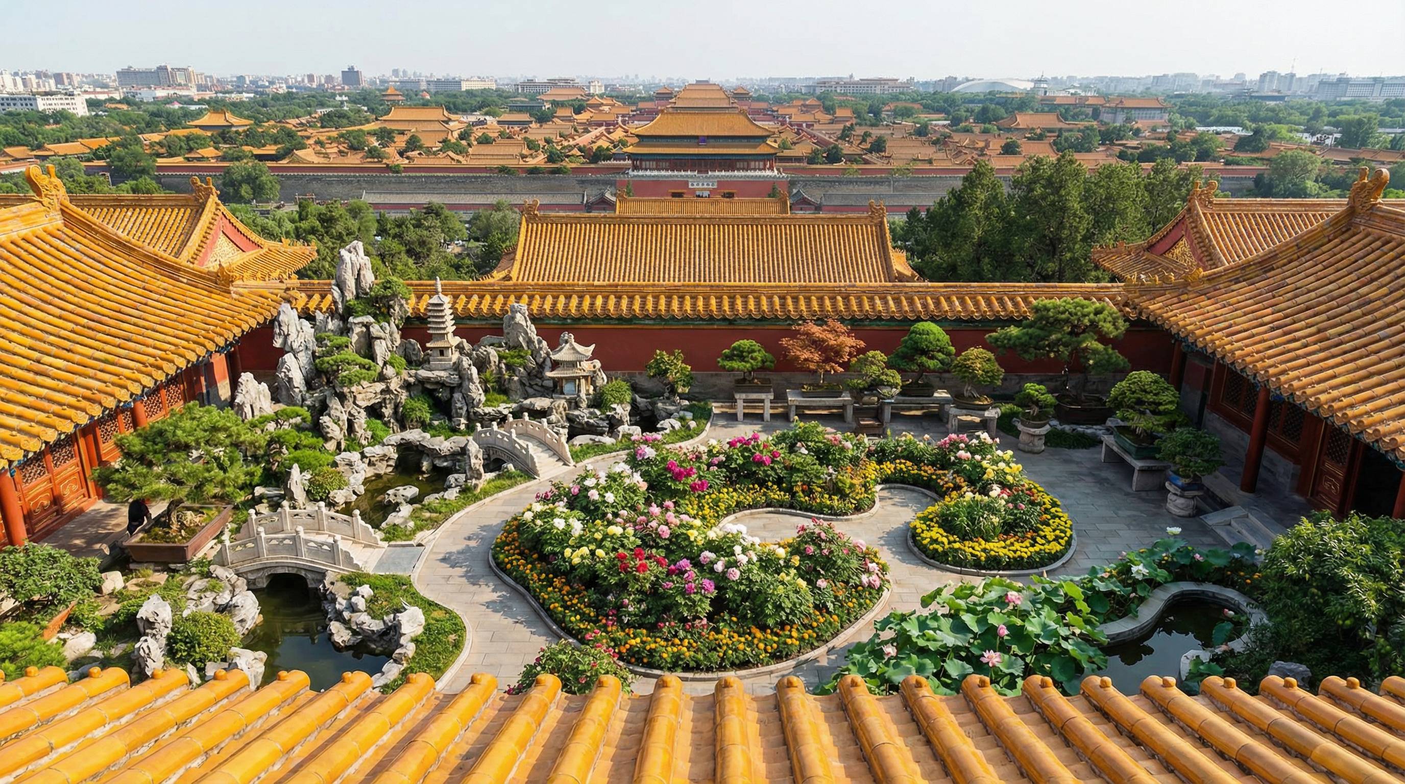 精神小妹植物视频 - 皇家园林航拍视频